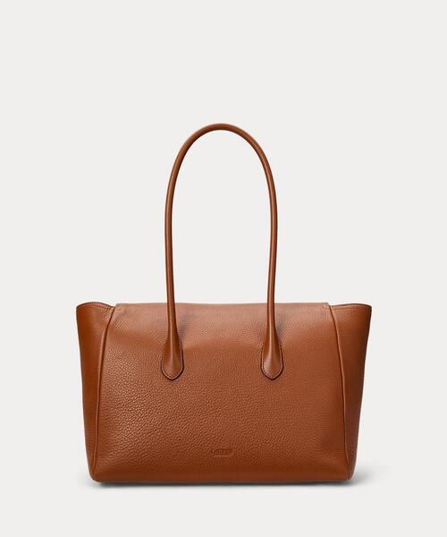 【Ralph Lauren】ゼブラ柄が魅力♡ ラージタナーサッチェル LAUREN RALPH ハンドバッグ ペブルド レザー ラージ Tanner