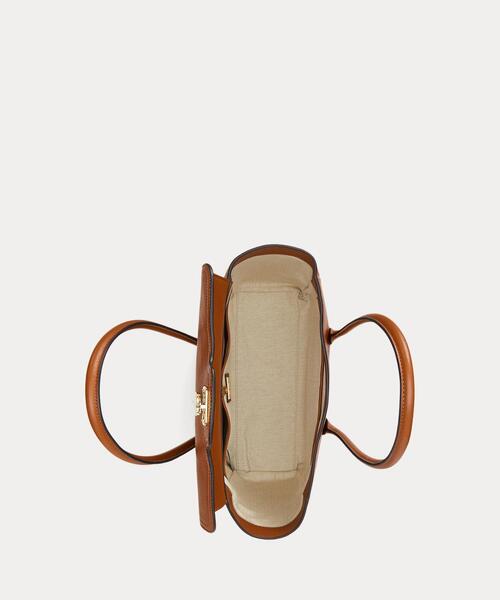 収納広々【Ralph Lauren】レザー ラージタナーサッチェル RALPH LAUREN｜スムーズ レザー ラージ Marcy サッチェル