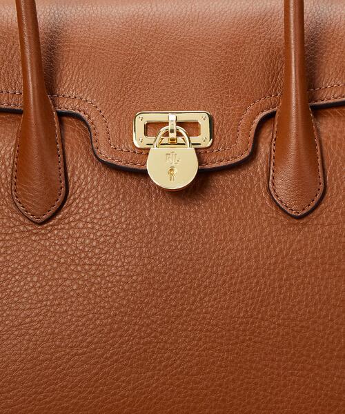 収納広々【Ralph Lauren】レザー ラージタナーサッチェル スムーズ レザー ラージ Marcy サッチェル （ショルダーバッグ