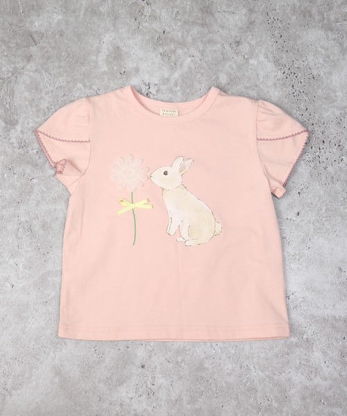la poche biscuit（ラポシェビスキュイ） tシャツ うさぎ半袖Tシャツ 