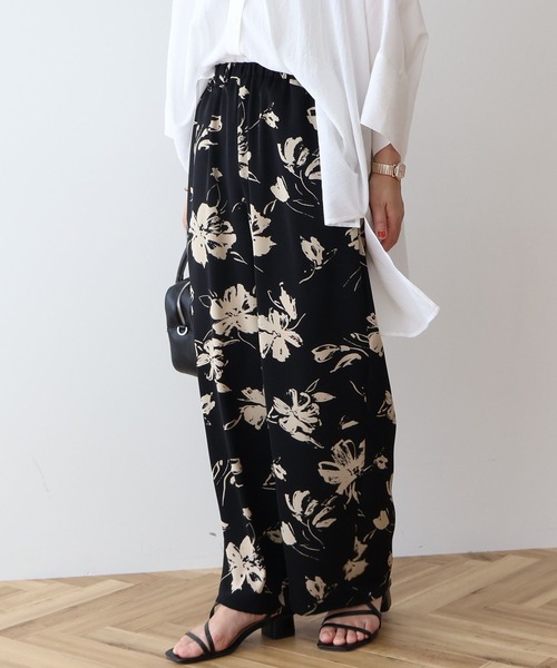 タグ付き 花柄 オーバーオール パンツ ウォッシャブル 高級 ameri AMERICAN HOLIC（アメリカンホリック） パンツ アソートギャザー柄