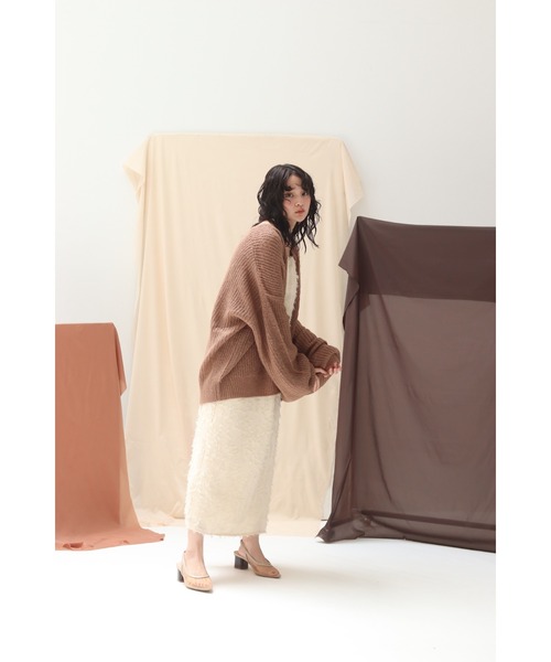 「muguet」 ニットカーディガン FREE ベビーピンク レディース_画像4