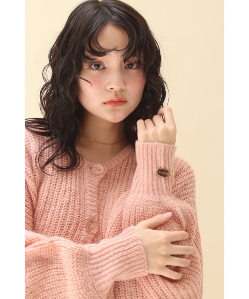 「muguet」 ニットカーディガン FREE ベビーピンク レディース_画像9