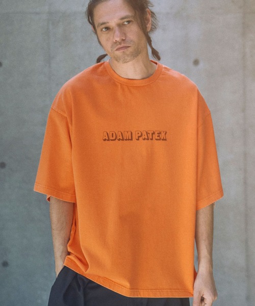 tシャツ ADAMPATEK/shadow logo short sleeve T/シャドウロゴプリントTシャツ(AP2514018) レディース メ