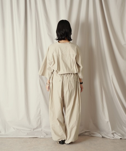 Aphlotus オールインワン スタンドカラー ウエストゴム 共ベルト
