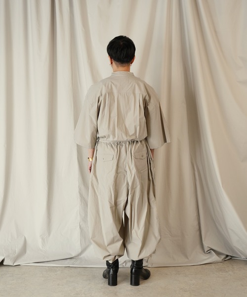 Aphlotus オールインワン スタンドカラー ウエストゴム 共ベルト