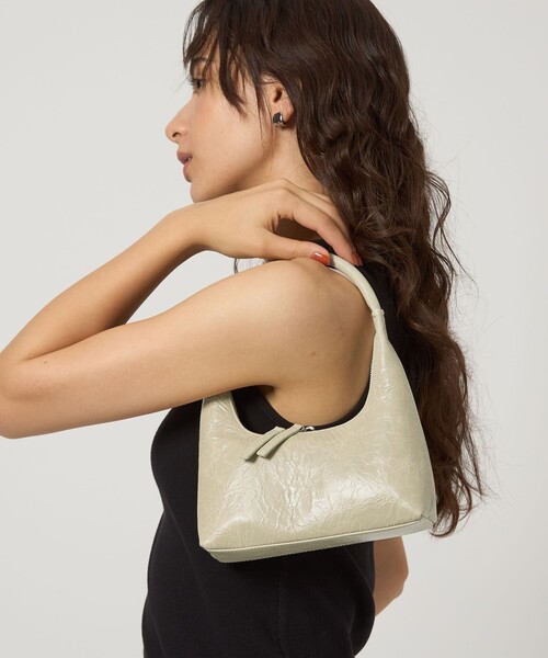★送料・関税込★MARGE SHERWOOD★HOBO MINI★バッグ★ Marge Sherwood Mini hobo out pocket bag glossy black leather