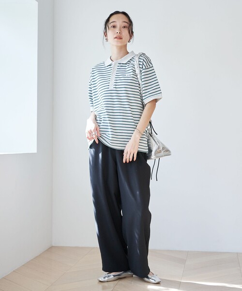 coen（コーエン） ワイドパンツ スラックス パンツ 「接触冷感」ドライ