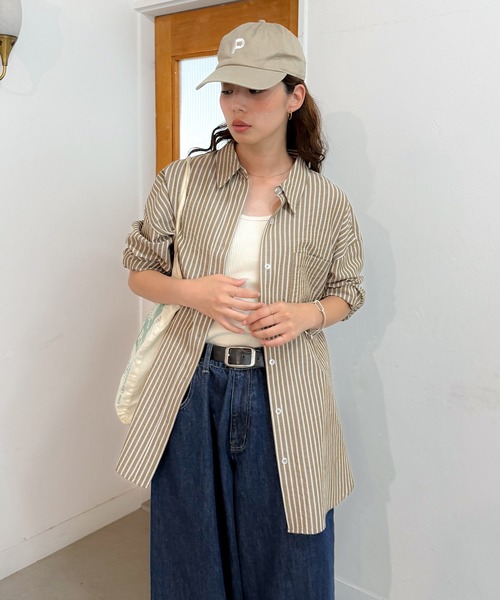 PICHI ブラウス シャツ ストライプルーズシャツ レディース : ZOZOTOWN