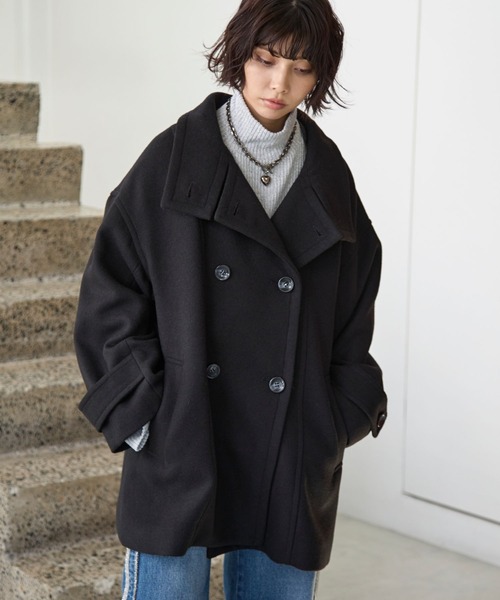 「PAGEBOY」 ピーコート FREE ブラック レディース_画像3