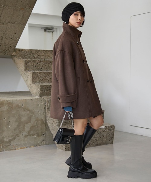 「PAGEBOY」 ピーコート FREE ブラック レディース_画像4