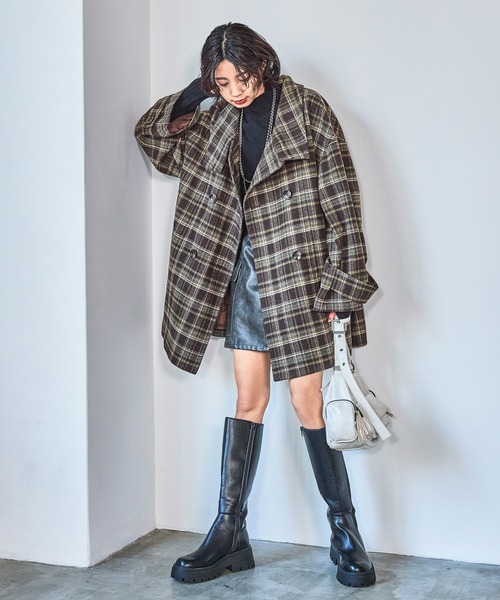 「PAGEBOY」 ピーコート FREE ブラック レディース_画像7