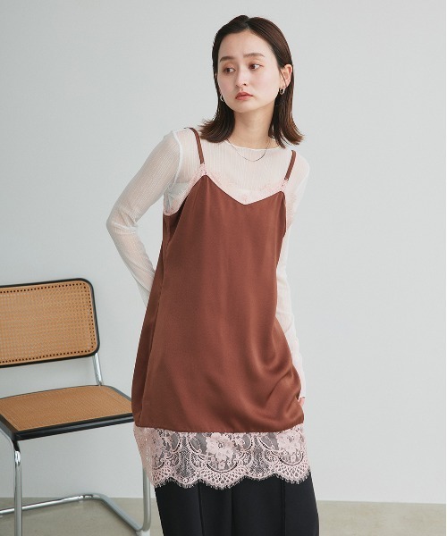 ad thie（アドティエ） キャミソール レースキャミソール チュニック