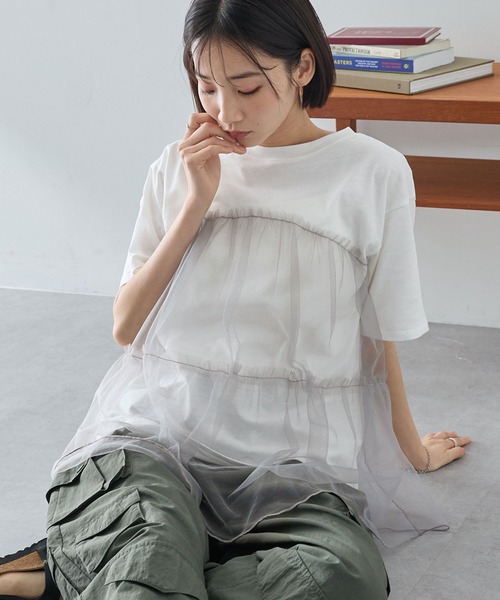 JOURNAL STANDARD LUXE Tシャツ 半袖 グレー JOURNAL STANDARD LUXE 「JOURNAL LUXE」 半袖Tシャツ - グレー