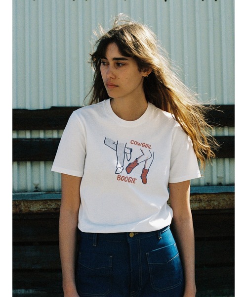 tシャツ Nudie Jeans/ヌーディージーンズ Joni Wrong Place T-Shirt / 無地Tシャツ / Offwhite レディ Nudie Jeans tシャツ Jeans/ヌーディージーンズ Joni T / T