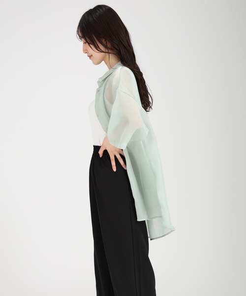 fifth ブラウス シャツ 半袖シアーシャツ レディース : ZOZOTOWN