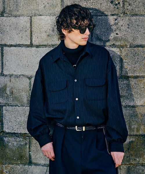 glamb（グラム） シャツ Suit Fabric Work Shirt / スーツファブリック