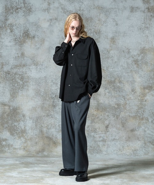 glamb（グラム） シャツ Suit Fabric Work Shirt / スーツファブリック