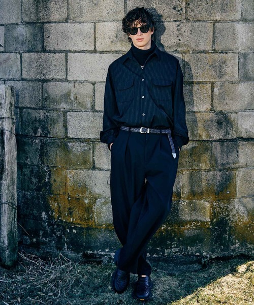 glamb（グラム） シャツ Suit Fabric Work Shirt / スーツファブリック