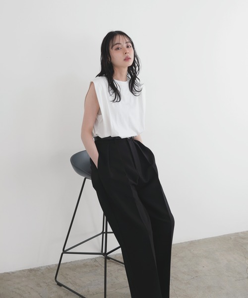 tシャツ ショルダータックフレアープルオーバー レディース green label relaxing tシャツ ショルダータック ノースリーブ