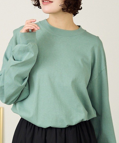 tシャツ Los Angeles Apparel/ロサンゼルスアパレル 6.5oz L/S Grmnt DyeCrewNeck 長袖Tシャツ レディー