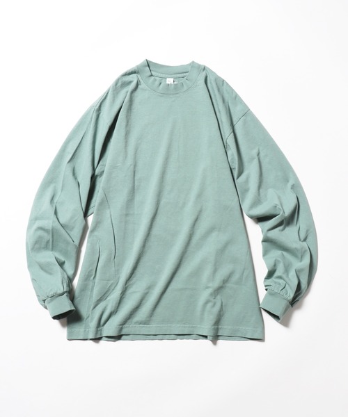 tシャツ Los Angeles Apparel/ロサンゼルスアパレル 6.5oz L/S Grmnt DyeCrewNeck 長袖Tシャツ レディー