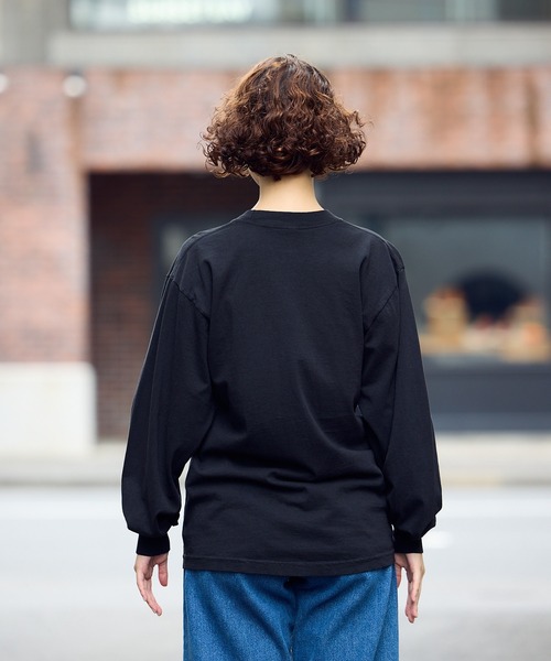 tシャツ Los Angeles Apparel/ロサンゼルスアパレル 6.5oz L/S Grmnt DyeCrewNeck 長袖Tシャツ レディー
