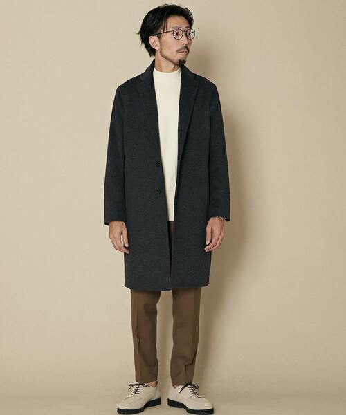 「MEN'S MELROSE」 チェスターコート 3 チャコールグレー メンズ_画像2