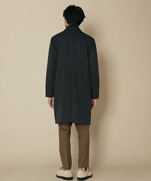 「MEN'S MELROSE」 チェスターコート 3 チャコールグレー メンズ_画像4