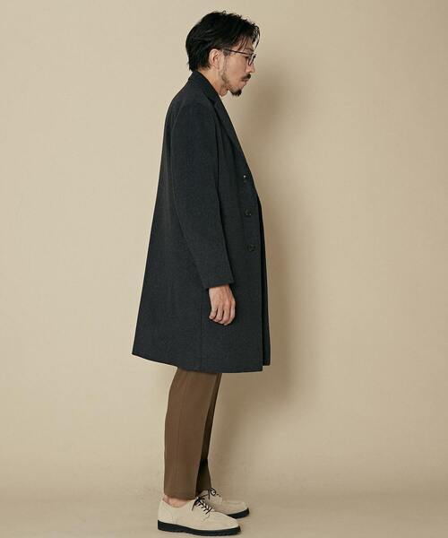 「MEN'S MELROSE」 チェスターコート 3 チャコールグレー メンズ_画像5