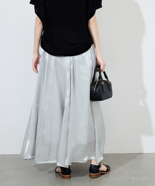 新品 SLOBE IÉNA シャイニー シルバー フレアロングスカート 現行品 SLOBE IENA スカート シャイニースカート : ZOZOTOWN Yahoo!店
