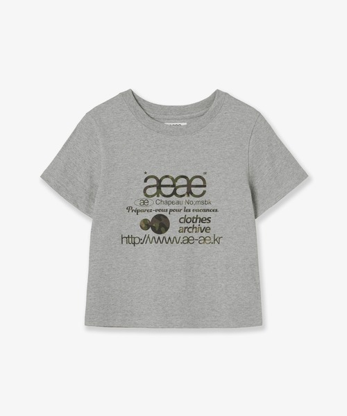 aeae トップス aeae tシャツ WEB LOGO CROP T-SHIRTS レディース メンズ