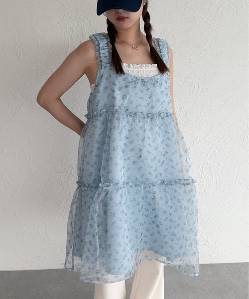 トリートユアセルフ　シアーフリルティアードドレス　ミニワンピ　【最終値下げ】 Sheer frill tiered dress mini トリートユアセルフ｜Yahoo