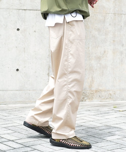3297【極美品】グッドグリーフ　ベイカーパンツ ストレッチ ページュ JIGGYS SHOP（ジギーズショップ） パンツ ストレッチ ワイドシルエット
