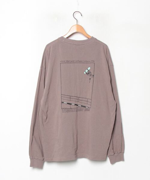「VISION STREET WEAR」 長袖Tシャツ M ブラウン メンズ