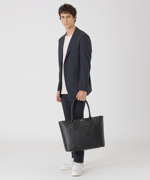 ブラックレーベル 黒 レザートートバッグ BLACK LABEL CRESTBRIDGE（ブラックレーベル クレストブリッジ