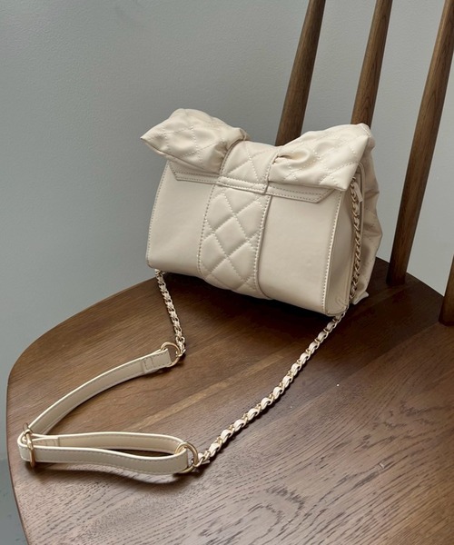 NICE CLAUPリボン付きキルティングショルダーBAG リボンキルティングショルダーバッグ | one after another NICE