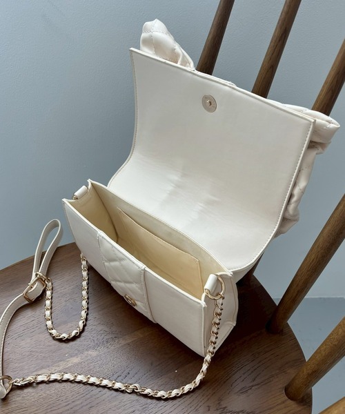 NICE CLAUPリボン付きキルティングショルダーBAG リボンキルティングショルダーバッグ | one after another NICE