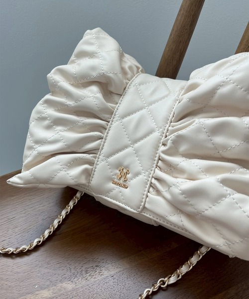 NICE CLAUPリボン付きキルティングショルダーBAG one after another NICE CLAUP｜リボンキルティングショルダー