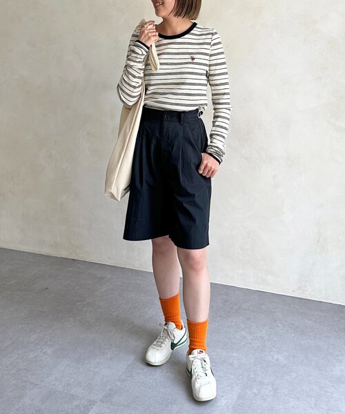CPCM パンツ 冷感タックショートパンツ レディース : ZOZOTOWN
