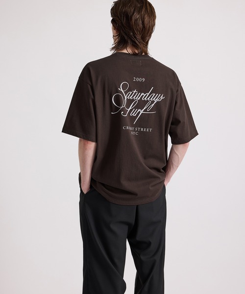 Saturdays NYC tシャツ Cursive Surf Relaxed SS Tee メンズ
