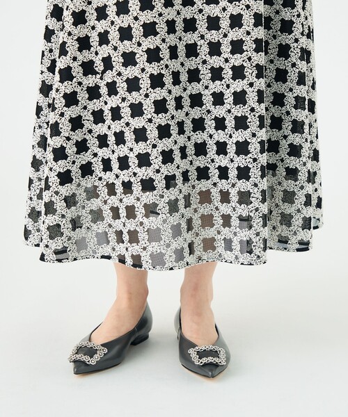 Tomorrowland ballsey フラッフィーヤーンフレアスカート Ballsey（ボールジィ） スカート フラッフィーヤーンエンブロイダリー