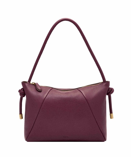FOSSIL ピンク レザー 巾着型 斜め掛けショルダーバッグ 【公式通販】