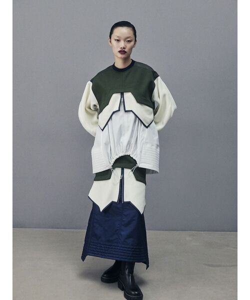 UN3D.（アンスリード） FLEECE DOCKING LAYERED TOP「セットアップ着用