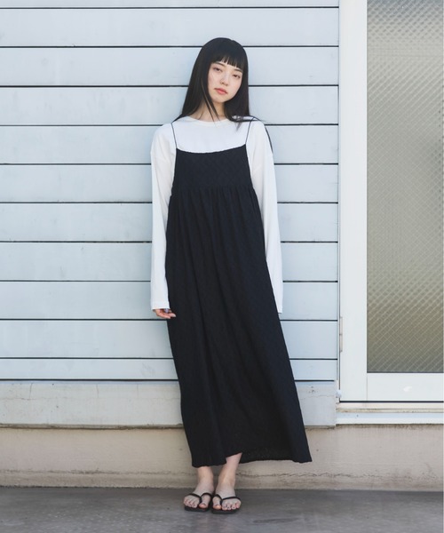 PILIT ワンピース 「インナーSET」ジャガードキャミワンピース