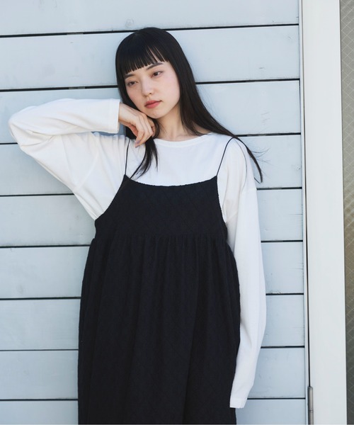 PILIT ワンピース 「インナーSET」ジャガードキャミワンピース