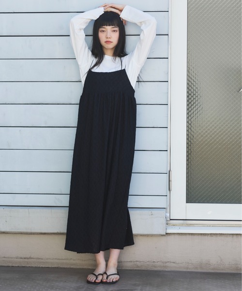 PILIT ワンピース 「インナーSET」ジャガードキャミワンピース