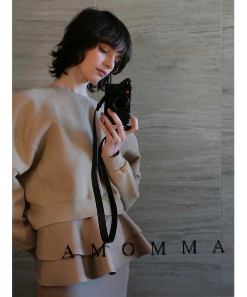 AMOMMA（アモマ） トレーナー スウェット PUFF SLEEVE SWEAT 起毛なし