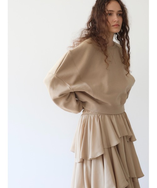 AMOMMA（アモマ） トレーナー スウェット PUFF SLEEVE SWEAT 起毛なし