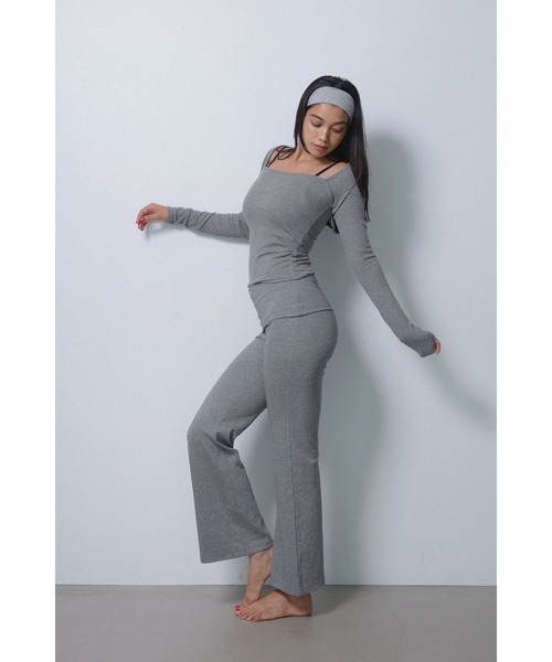 ALEXIA STAM グレー色　ヨガウェア上下セット Mサイズ ALEXIA STAM グレー色 ヨガウェア上下セット Mサイズ